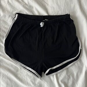 Black Cotton Shorts